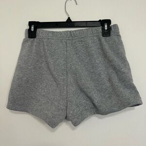 Women's Gray Athletic Lounge Shorts with Elastic Waist